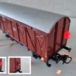 A365 H0 1: 87 Märklin vasútmodell tehervagon – gyári végzárfénnyel fotó