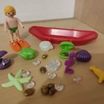 playmobil tengerpart strand kisfiú csónak búvár kagyló gyűjtés tenger fotó