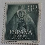 1954 Marian év 80 Spanyol céntimo fotó