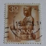 1954 Marian év 30 Spanyol céntimo fotó