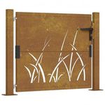 fűmintás corten acél kerti kapu 105 x 80 cm (153172) fotó