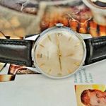 Ritkaság!Szép patinás ritka alsó centrálos Tissot óra 1959-ből új bőr szíjjal. fotó