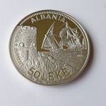 Albania 50 LEKE 1987 - Ag.925 5, 5 uncia, 169, 4g ezüst érme fotó