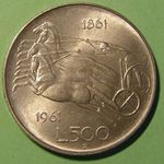 500 LIRA 1961 EF fotó