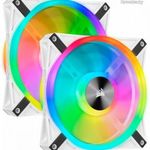 Corsair iCUE QL140 RGB PWM White Dual Fan Kit with Lighting Node CORE CO-9050106-WW fotó