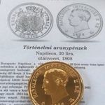 Történelmi aranyozott pénzek 20 Lira 20g UV 1ft ról fotó