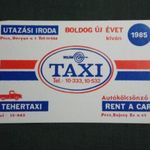 Kártyanaptár, Volán Taxi Pécs , 1985 , Zs, fotó