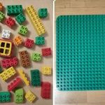 Lego duplo kockacsomag + 24x24 nagy ALAPLAP építőkocka kocka nagy elemek is 2x8 2x6 fotó