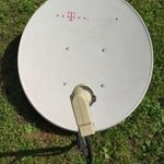 80 cm-es Parabola antenna 2 TV-hez T-Home 3 méteres konzollal, fejjel fotó