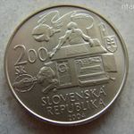 EZÜST SZLOVÁK EMLÉK BU 200 KORONA, 2004. 1 DB. 20 GR. fotó