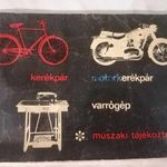 Kerékpár motorkerékpár műszaki tájékoztató katalógus fotó