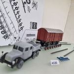 A530 H0 1: 87 Kibri 10110 tréler pót + Märklin vagon + Espewe Tatra T141 teherautó fotó