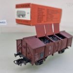 A455 H0 1: 87 Roco 4313 DB csapófedeles vasútmodell tehervagon + kivehető fémulladék fotó