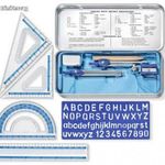 Matematikai készlet, fém dobozban, 10 darabos, vonalzóval, körzővel és kiegészítőkkel, Staedtler ... fotó