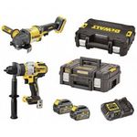 DEWALT DCK2016T2T-QW DCK2016T2T-QW Szerszámkészlet Akkus ütve fúrócsavarozó, Akkus sarokcsiszoló, ... fotó