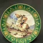 Régi francia LIMOGES porcelán sorszámozott dísztányér "Napoleon az Alpokban" - No.-116 fotó