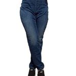 DENIM sötétkék modern magasított derekú 48/50 CSŐSZÁRÚ FARMER LEGGINGS c77 fotó