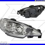 PEUGEOT 206 2003.06-2007.07 Fényszóró jobb 2005.12.-től (H7/H1) (motor nélkül) {VA... fotó