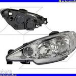 PEUGEOT 206 2003.06-2007.07 Fényszóró bal 2005.12.-től (H7/H1) (motor nélkül) {TYC} fotó