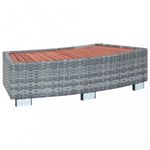 szürke polyrattan spa fellépő 92 x 45 x 25 cm fotó