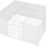 Kisállat Kennel Ketrec Kifutó 18.db-os Szett 35x35.cm elemek, rácstávolság 4, 5 cm Fehér fotó