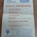 Régi plakát poszter reklám 1972 október 5. Operettszínház India művészete tánc zene fotó