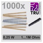 TRU COMPONENTS TC-12888456 T22P037 Fémréteg ellenállás készlet Axiális kivezetéssel 0.25 W 0.01 %... fotó