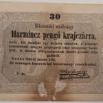 1849 (30) Harmincz Pengő Krajczár Kincstári Utalvány! fotó