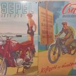 Dekorációs fém tábla (CSEPEL DE LUXE 250 - CSEPEL MOTORKERÉKPÁR RETRO REKLÁM) fotó