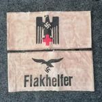 DRK Deutsches Rotes Kreuz, Német Vöröskereszt + Luftwaffe Flakhelfer karszalag, Német Birodalom fotó