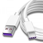 Prémium adat- és töltőkábel, USB-C/USB csatlakozó, 5A gyors töltés, 1 méter, fehér fotó