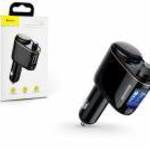 Baseus Bluetooth FM-transmitter / szivargyújtó töltő - 2xUSB + MP3 - Baseus RH01/S05 - fekete fotó