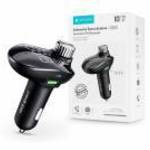 Rock Bluetooth FM-transmitter / szivargyújtó töltő - 2xUSB + MP3 + TF-kártyaolvasó + AUX + PD/QC3.0 fotó