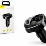 Baseus Bluetooth FM-transmitter / szivargyújtó töltő - 2xUSB + MP3 + TF/microSD kártyaolvasó - Baseu fotó