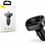 Baseus Bluetooth FM-transmitter / szivargyújtó töltő - 2xUSB + MP3 + TF/microSD kártyaolvasó - Baseu fotó