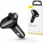 Baseus Bluetooth FM-transmitter / szivargyújtó töltő - 2xUSB + Type-C + MP3 + TF/microSD kártyaolvas fotó