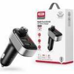 XO Bluetooth FM-transmitter / szivargyújtó töltő - 2xUSB + MP3 + Pendrive lejátszás - XO BCC10 - fek fotó