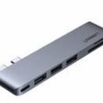 Ugreen CM251 Kettős USB-C 3*USB3.0+TF/SD+ USB-C FeApa átalakító szürke fotó