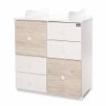 Lorelli Cupboard pelenkázó komód - White & Light Oak fotó