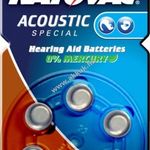 Rayovac Acoustic Special hallókészülék elem típus PR41 6db/csom. - Kiárusítás! - A készlet erejéig! fotó