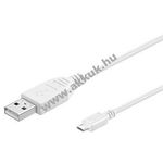 Goobay USB kábel 2.0 micro USB csatlakozóval 30cm fehér - Kiárusítás! - A készlet erejéig! fotó