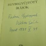 Weöres Sándor: Egybegyűjtött írások I-III. [1981] DEDIKÁLT fotó