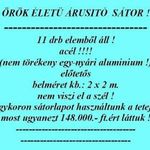 ELŐTETŐS ACÉL ÁRUSITÓ SÁTORVAS .... Csak ennyiért !!!!!!!!!!!!!!!!!! fotó