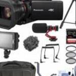 Panasonic HC-X1500 4K Pro Camcorder, Bundle with Takama 66 3 Section Video Tripod with Fluid Head fotó