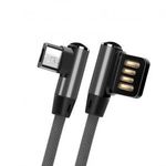 Prémium adat és töltőkábel TB1009, MicroUSB/USB csatlakozó, 2.4A gyors töltés, 1 méter, fekete fotó