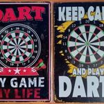 Dekorációs fém tábla (PLAY DARTS) fotó