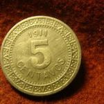 Mexico nikkel 5 centavos 1911 fotó