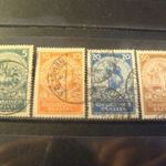 Német 1924 pecsételt sor MI351-354 kat.ár 100 euro fotó