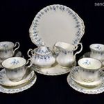 MESESZÉP ROYAL ALBERT PORCELÁN TEÁSCSÉSZE SZETT SÜTEMÉNYES GARNITÚRÁVAL + KIEGÉSZÍTŐKKEL X fotó