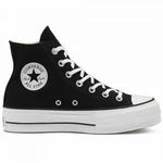 Női alkalmi edzők Converse All Star Platform High Top Fekete fotó